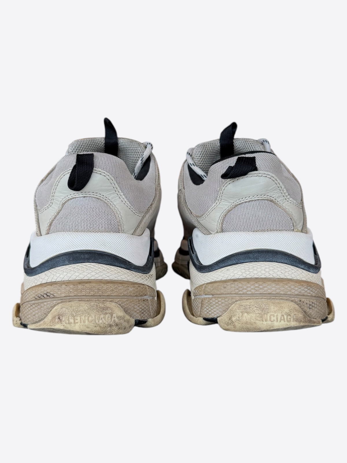 Balenciaga Grey & Navy Triple S Sneakers