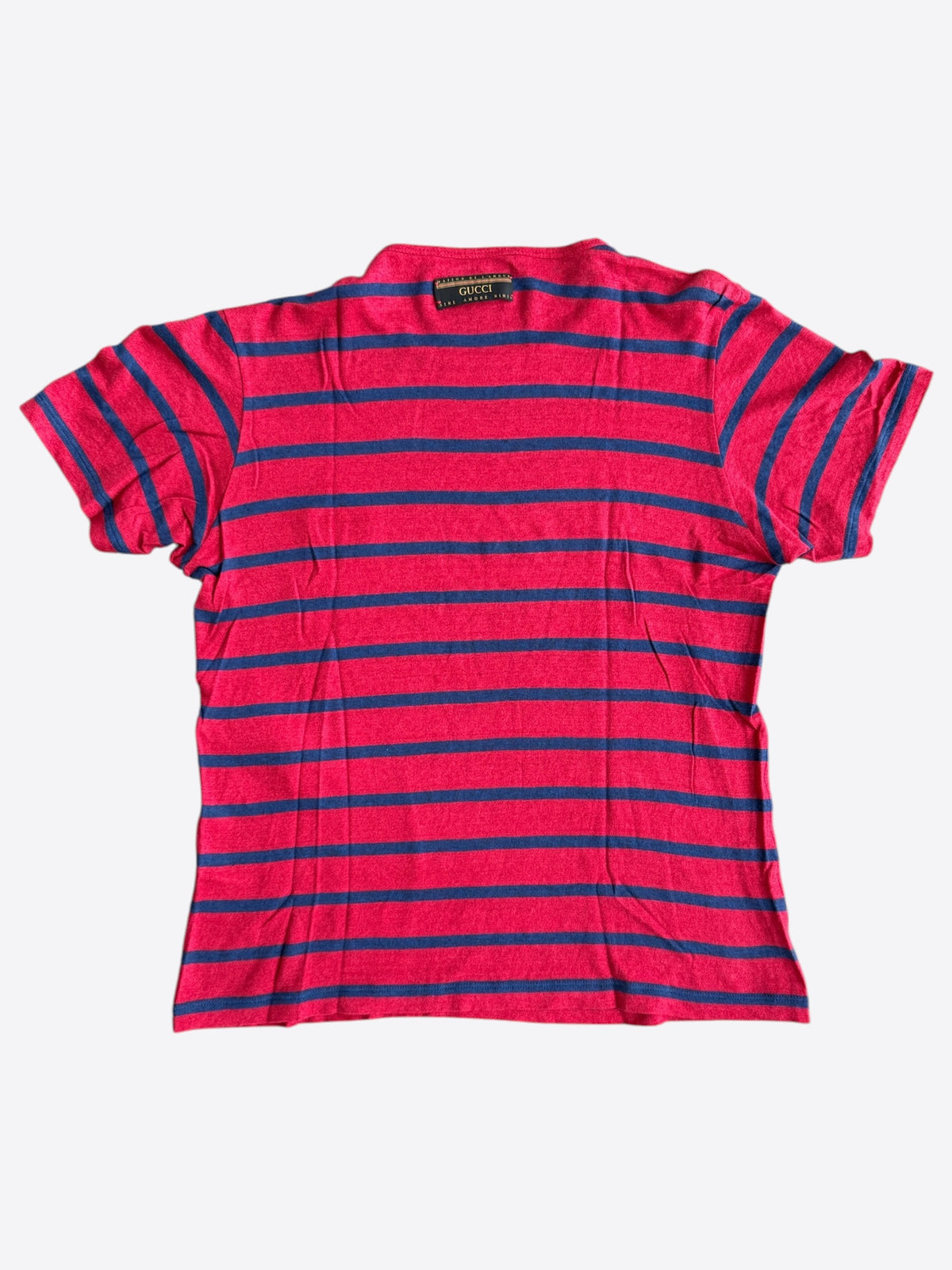 Gucci Disney Red & Navy Striped Mickey Mouse T-Shirt