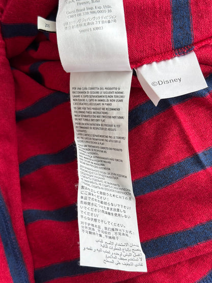 Gucci Disney Red & Navy Striped Mickey Mouse T-Shirt