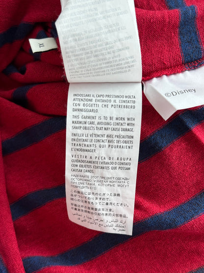 Gucci Disney Red & Navy Striped Mickey Mouse T-Shirt