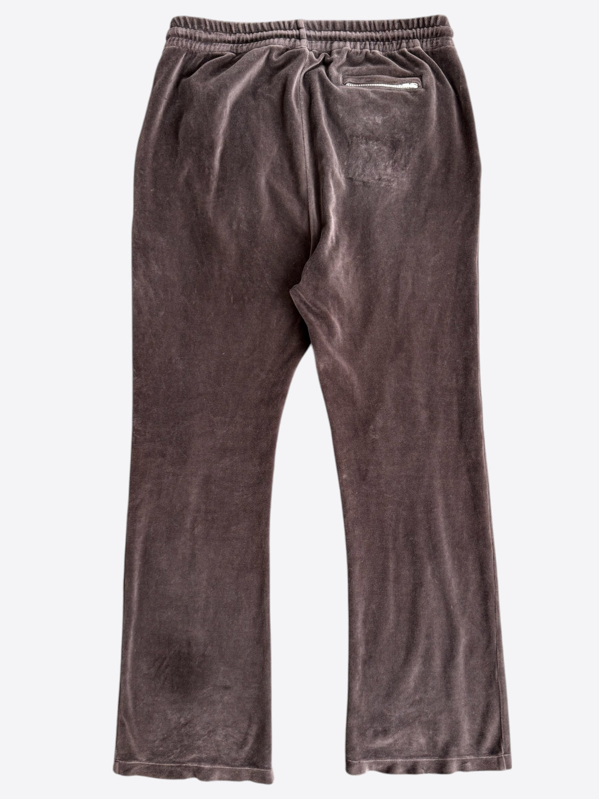 Celine Brown & White Logo Velour Trackpants