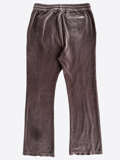 Celine Brown & White Logo Velour Trackpants