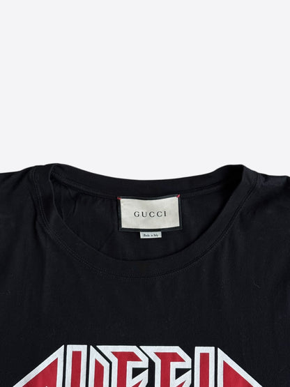 Gucci Black & Red Metal Logo T-Shirt