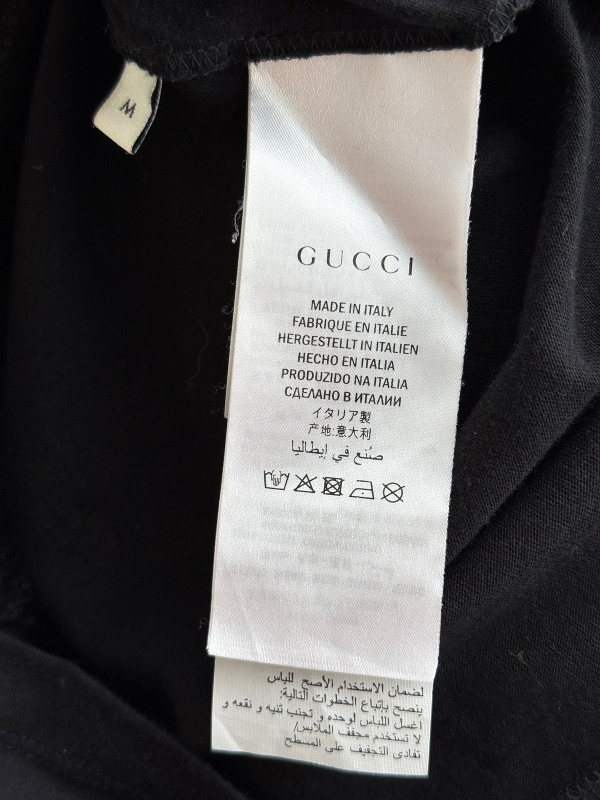 Gucci Black & Red Metal Logo T-Shirt