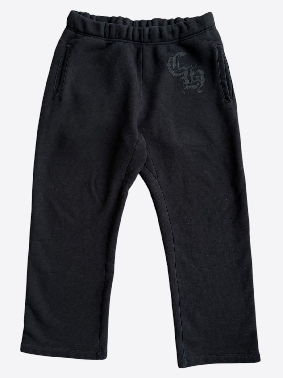 Chrome Hearts Black CH Logo Embroidered Sweatpants