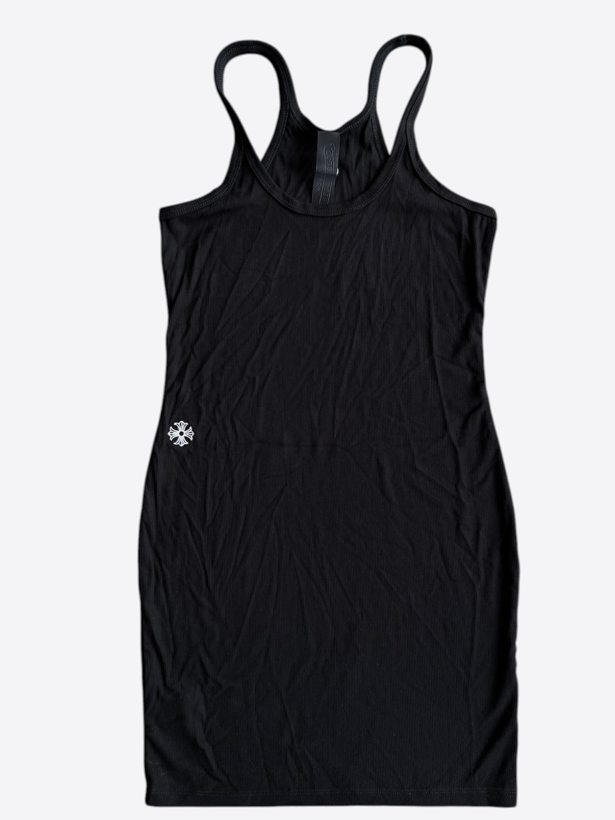 Chrome Hearts Black & White Embroidered Cross Logo Women's Tank Dress