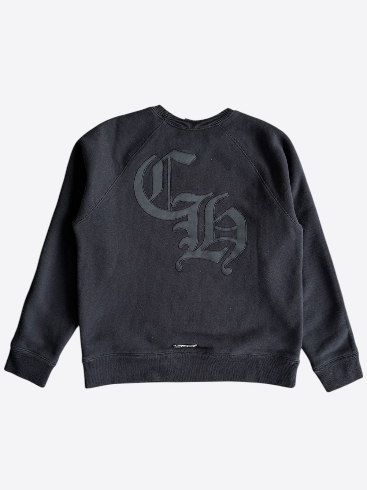Chrome Hearts Black Triple Cross CH Logo Embroidered Sweater