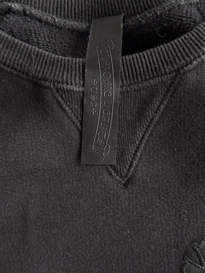 Chrome Hearts Black Triple Cross CH Logo Embroidered Sweater