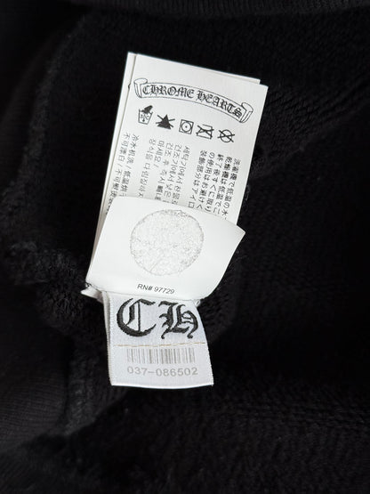 Chrome Hearts Black Triple Cross CH Logo Embroidered Sweater