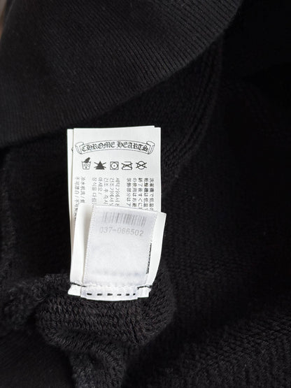 Chrome Hearts Black Triple Cross CH Logo Embroidered Sweater