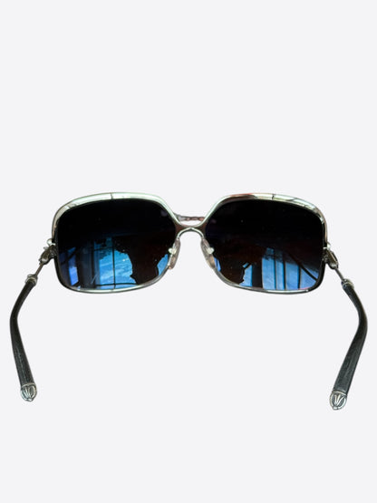 Chrome Hearts Black & Silver Buttflux Sunglasses