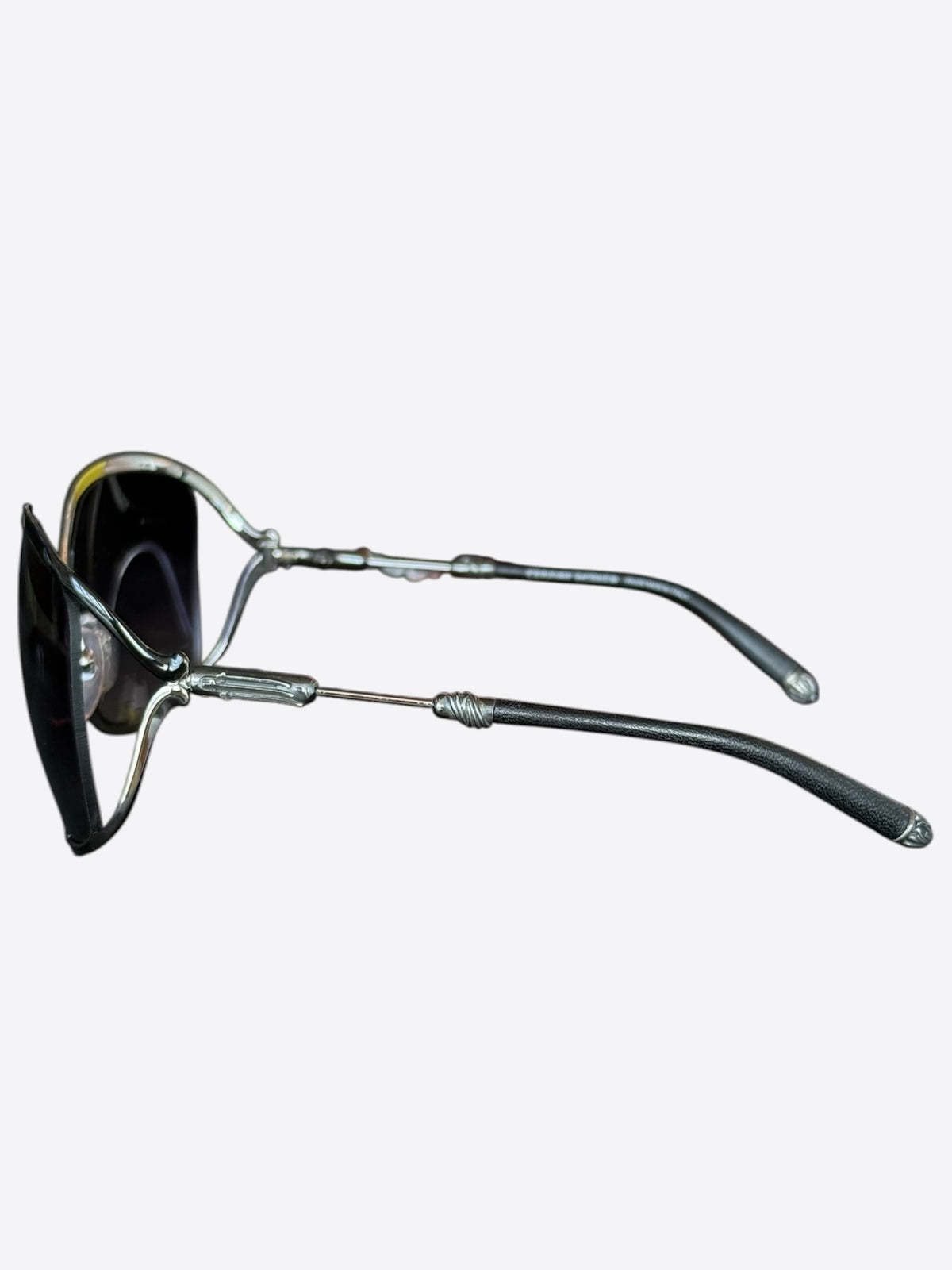 Chrome Hearts Black & Silver Buttflux Sunglasses