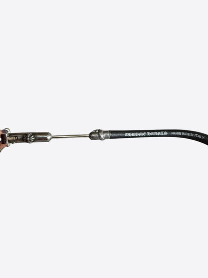 Chrome Hearts Black & Silver Buttflux Sunglasses