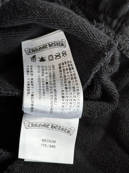 Chrome Hearts Black & White Horseshoe Logo Cemetery Cross Jacquard Sweatpants