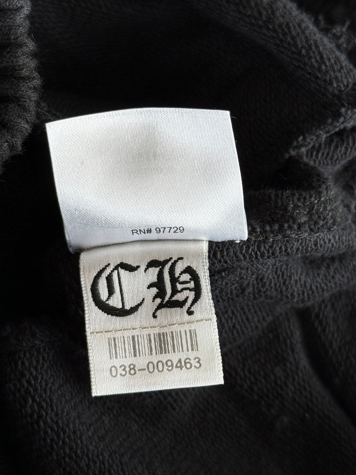 Chrome Hearts Black & White Horseshoe Logo Cemetery Cross Jacquard Sweatpants