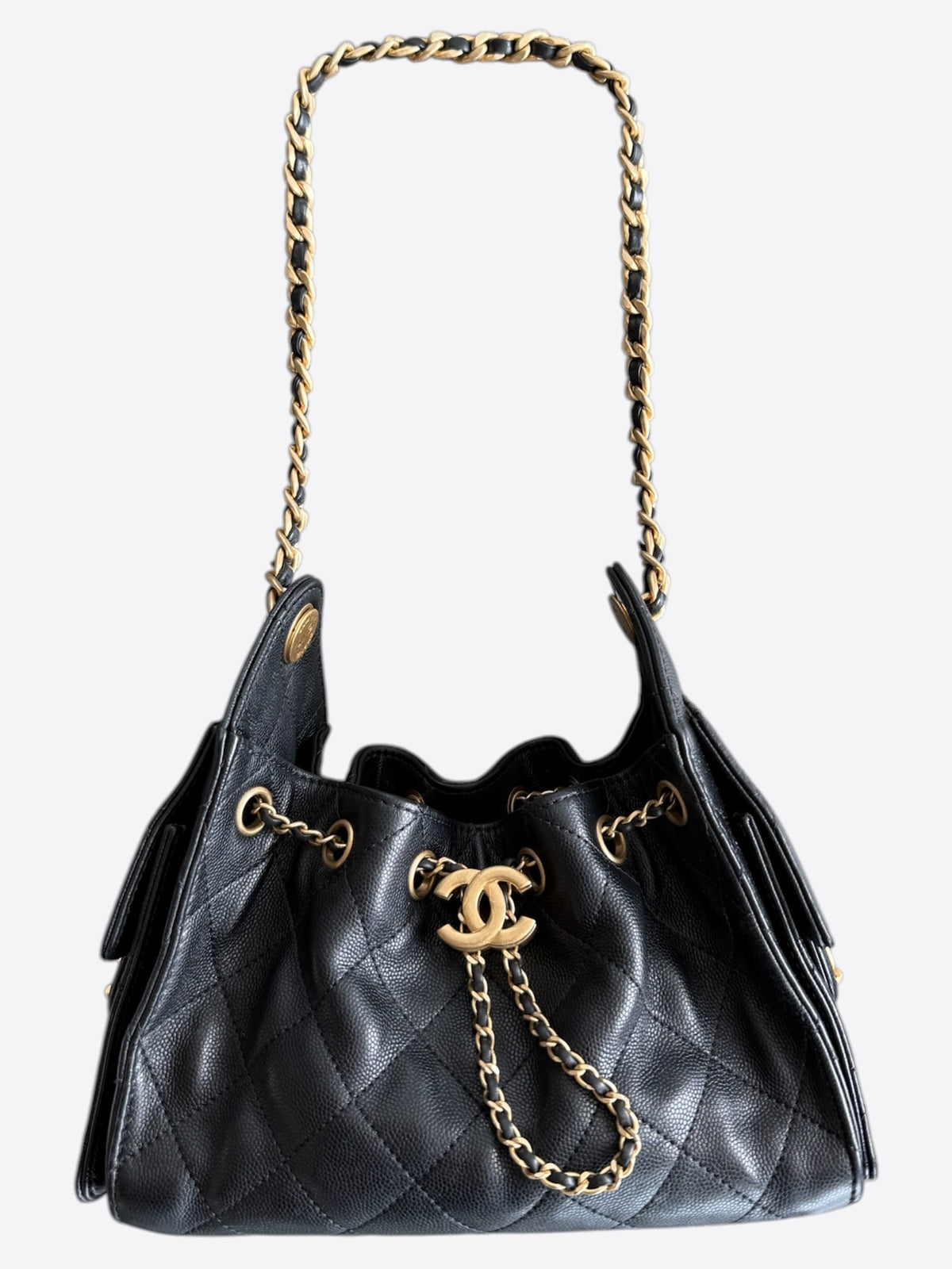 Chanel Black Caviar Quilted Mini 25 Bag