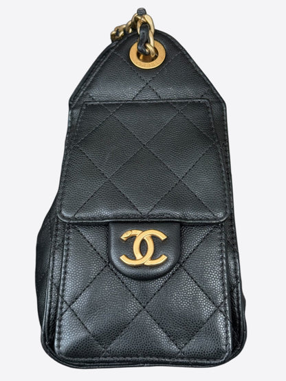 Chanel Black Caviar Quilted Mini 25 Bag
