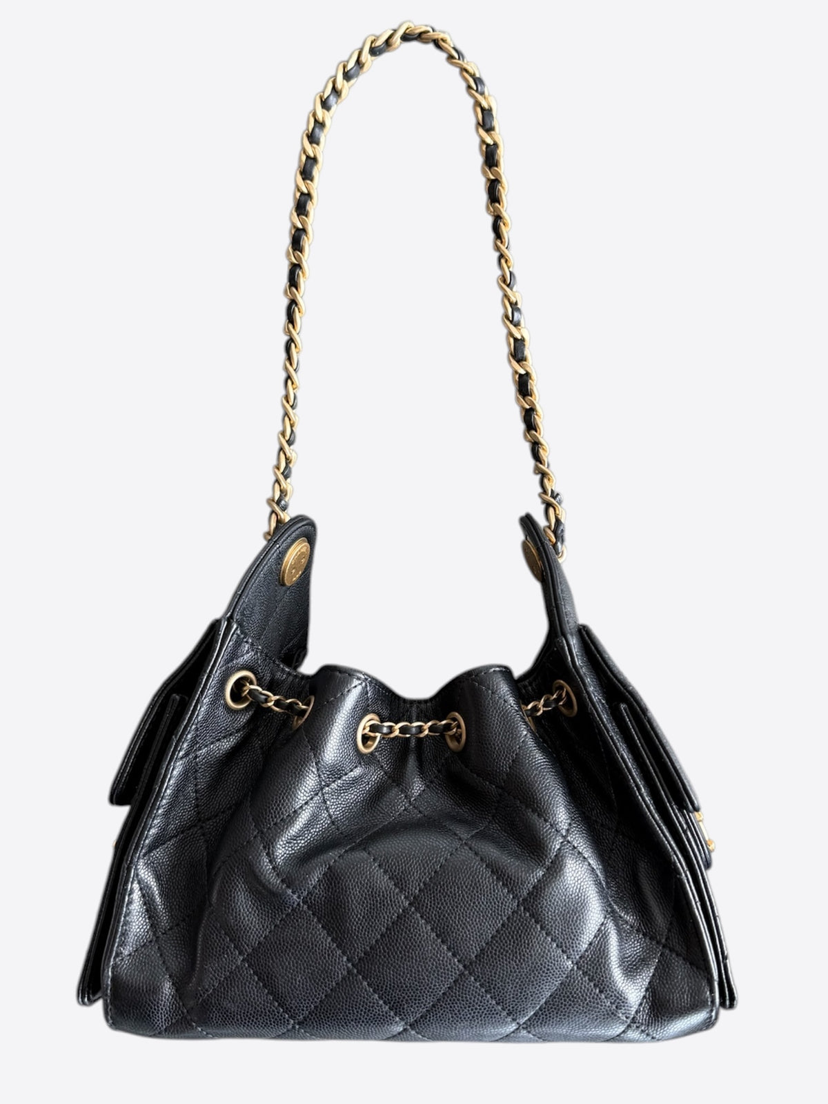 Chanel Black Caviar Quilted Mini 25 Bag