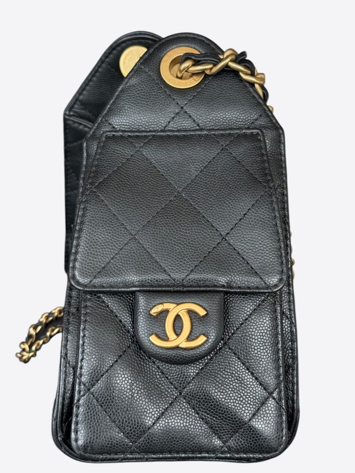 Chanel Black Caviar Quilted Mini 25 Bag