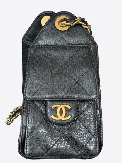 Chanel Black Caviar Quilted Mini 25 Bag