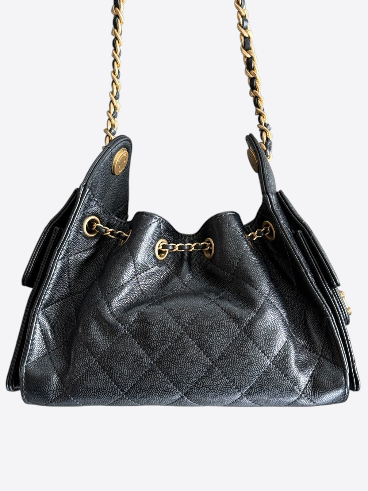 Chanel Black Caviar Quilted Mini 25 Bag