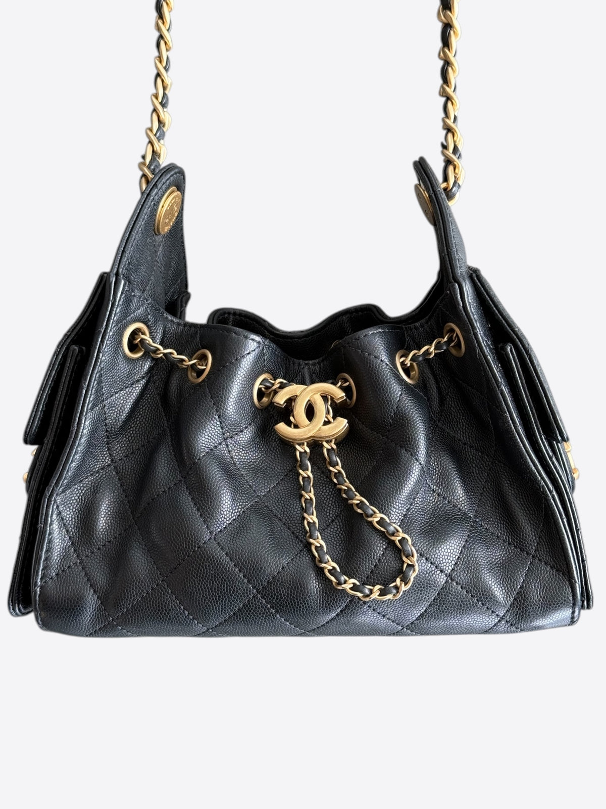 Chanel Black Caviar Quilted Mini 25 Bag