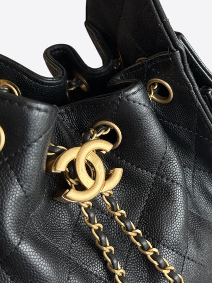 Chanel Black Caviar Quilted Mini 25 Bag