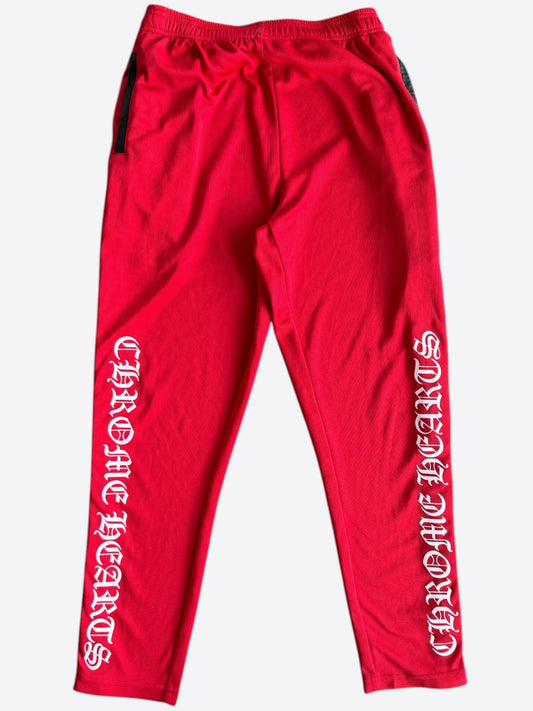 Chrome Hearts Red & White Snap Button Tearaway Track Pants