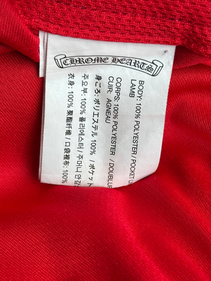 Chrome Hearts Red & White Snap Button Tearaway Track Pants
