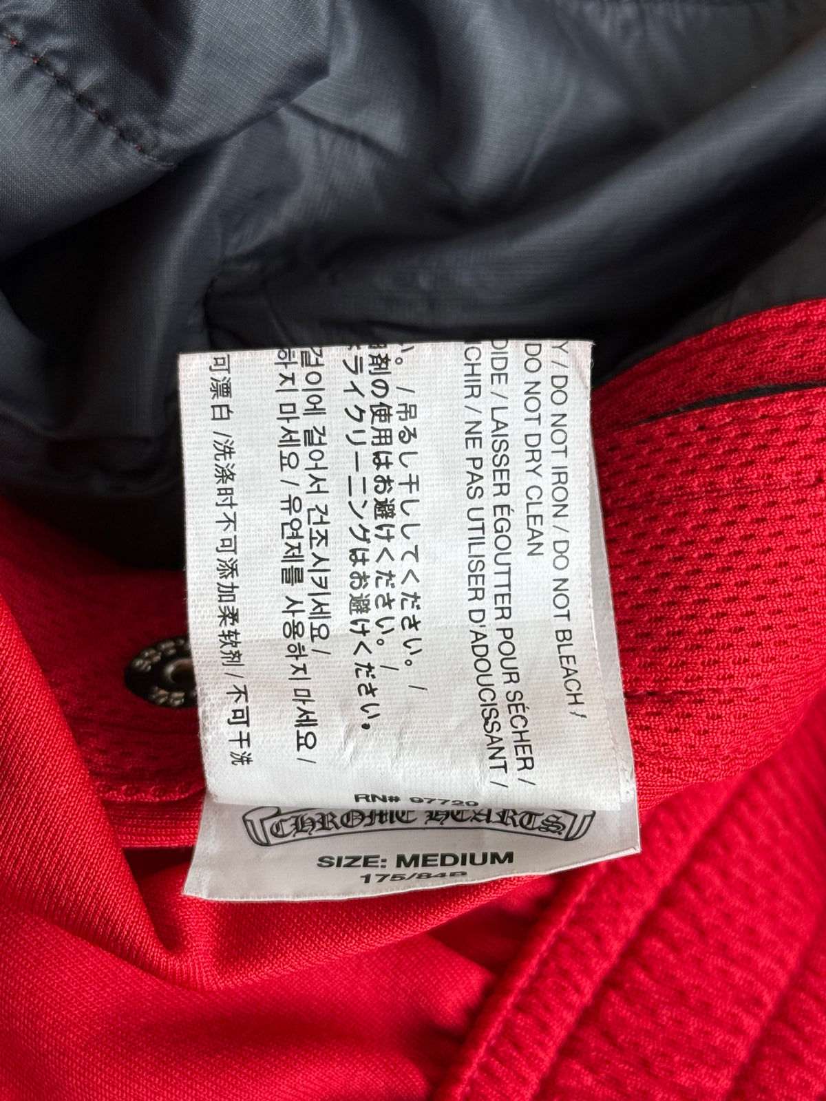 Chrome Hearts Red & White Snap Button Tearaway Track Pants