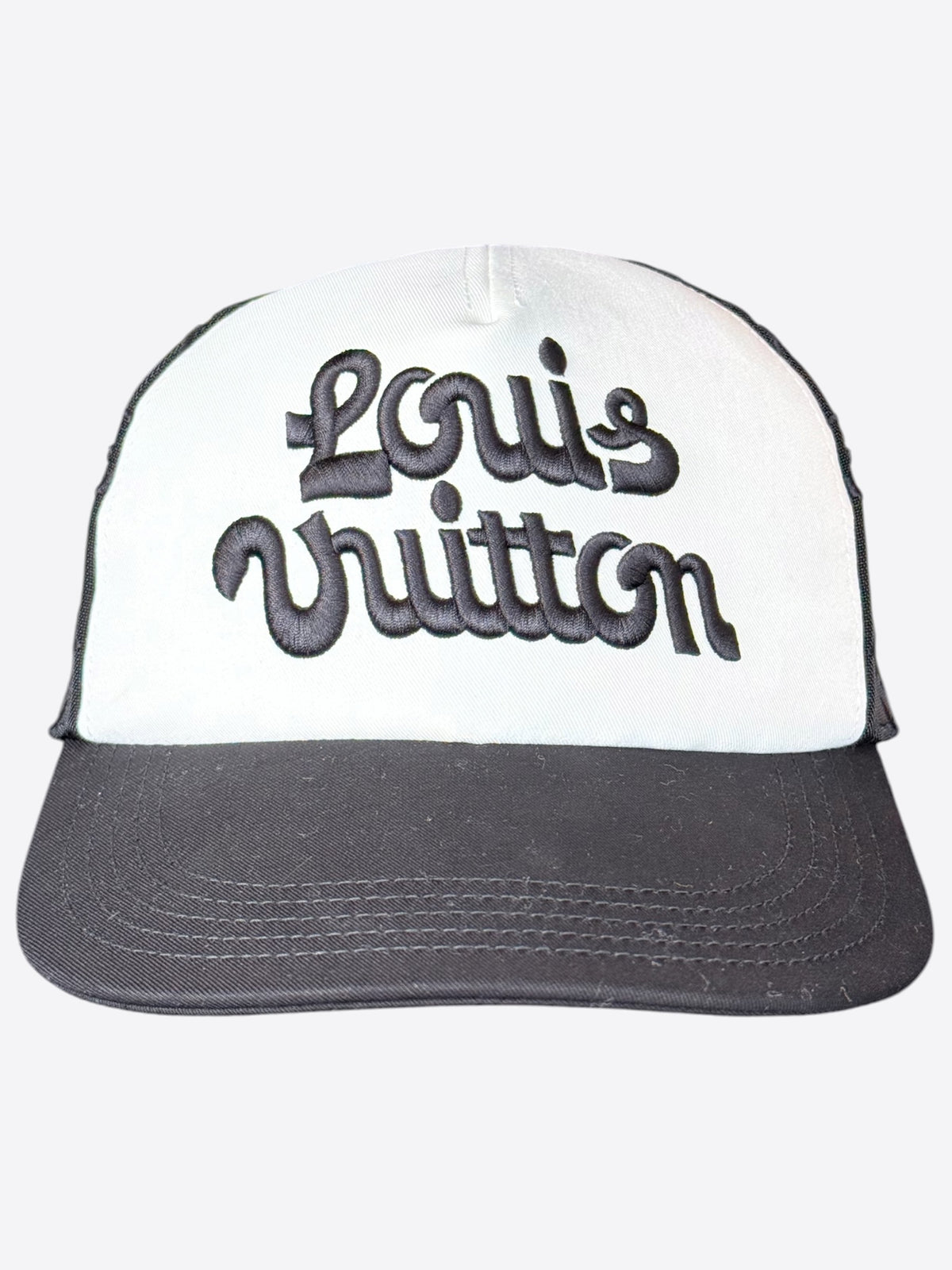 Louis Vuitton Tyler The Creator Black & White Embroidered Logo Hat