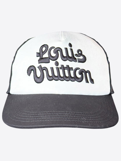 Louis Vuitton Tyler The Creator Black & White Embroidered Logo Hat