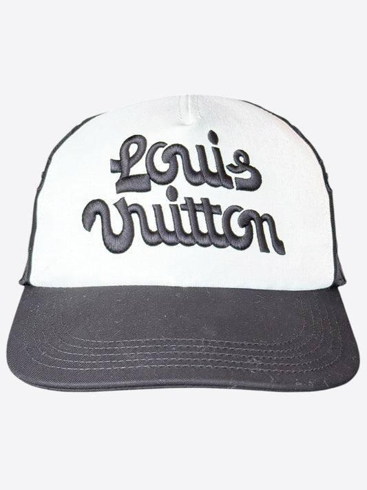 Louis Vuitton Tyler The Creator Black & White Embroidered Logo Hat