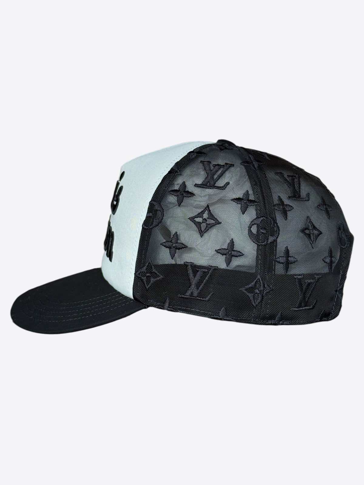 Louis Vuitton Tyler The Creator Black & White Embroidered Logo Hat