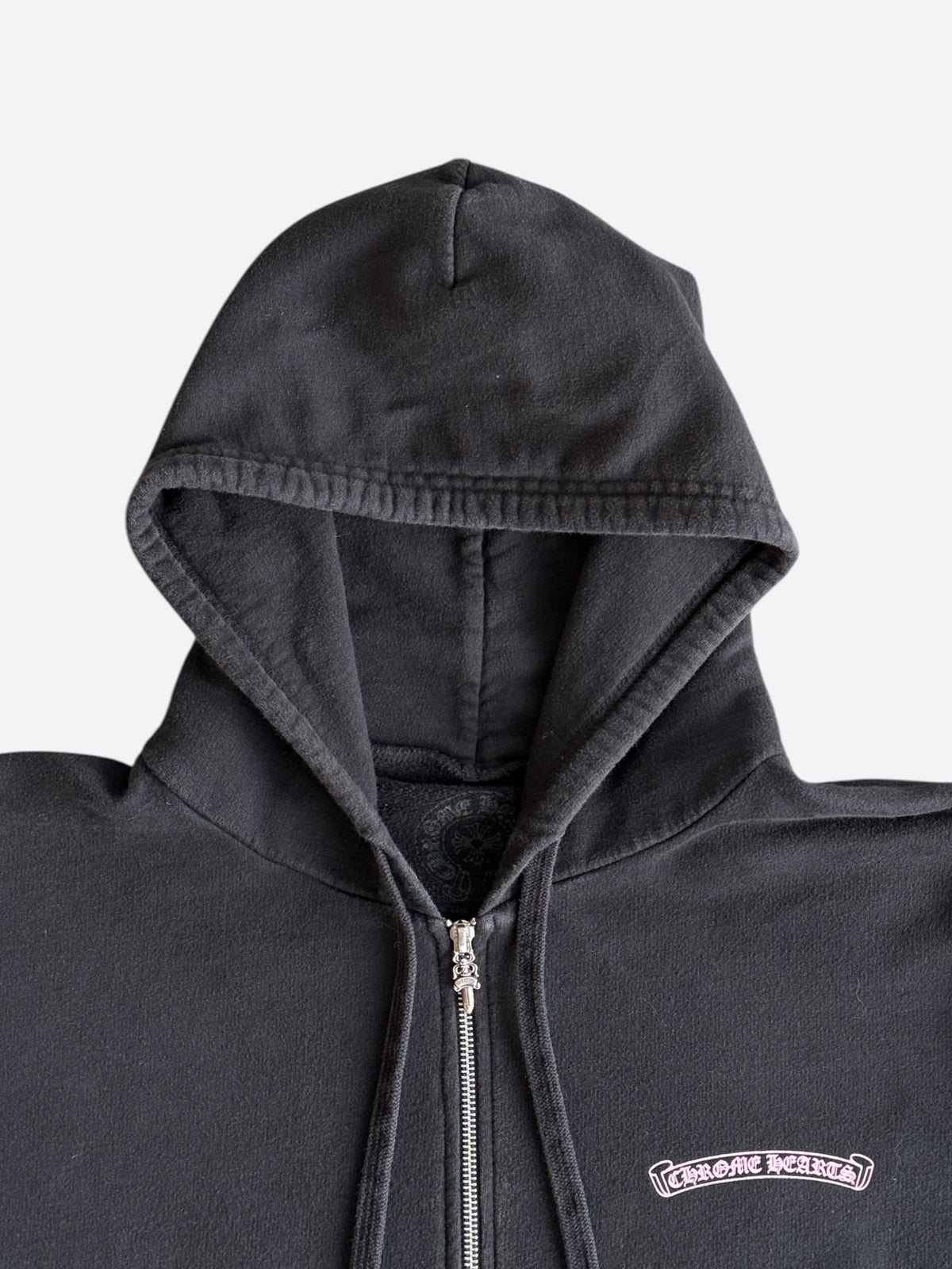 Chrome Hearts Black, White & Pink Deadly Doll Zip Up Hoodie