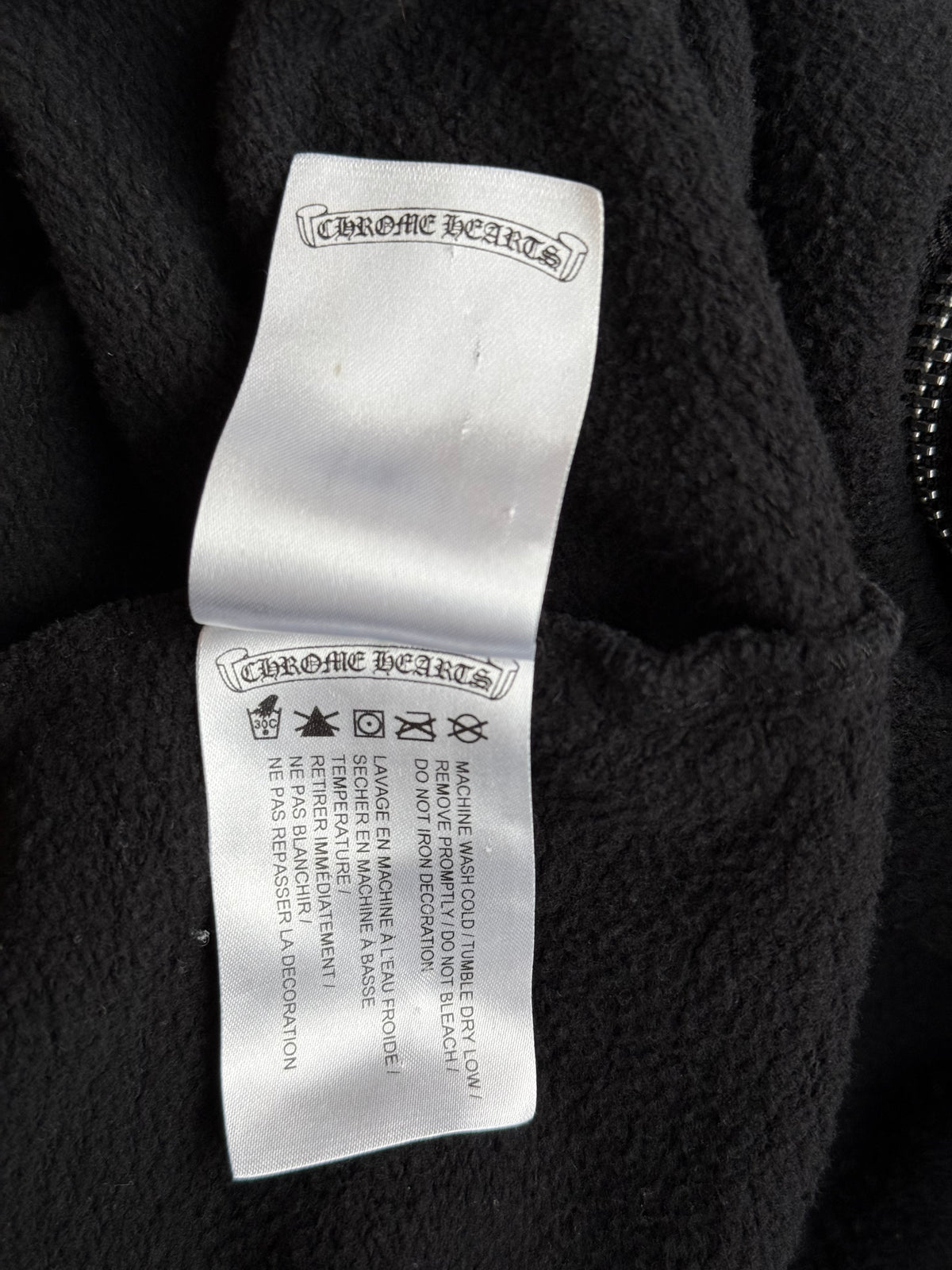 Chrome Hearts Black, White & Pink Deadly Doll Zip Up Hoodie
