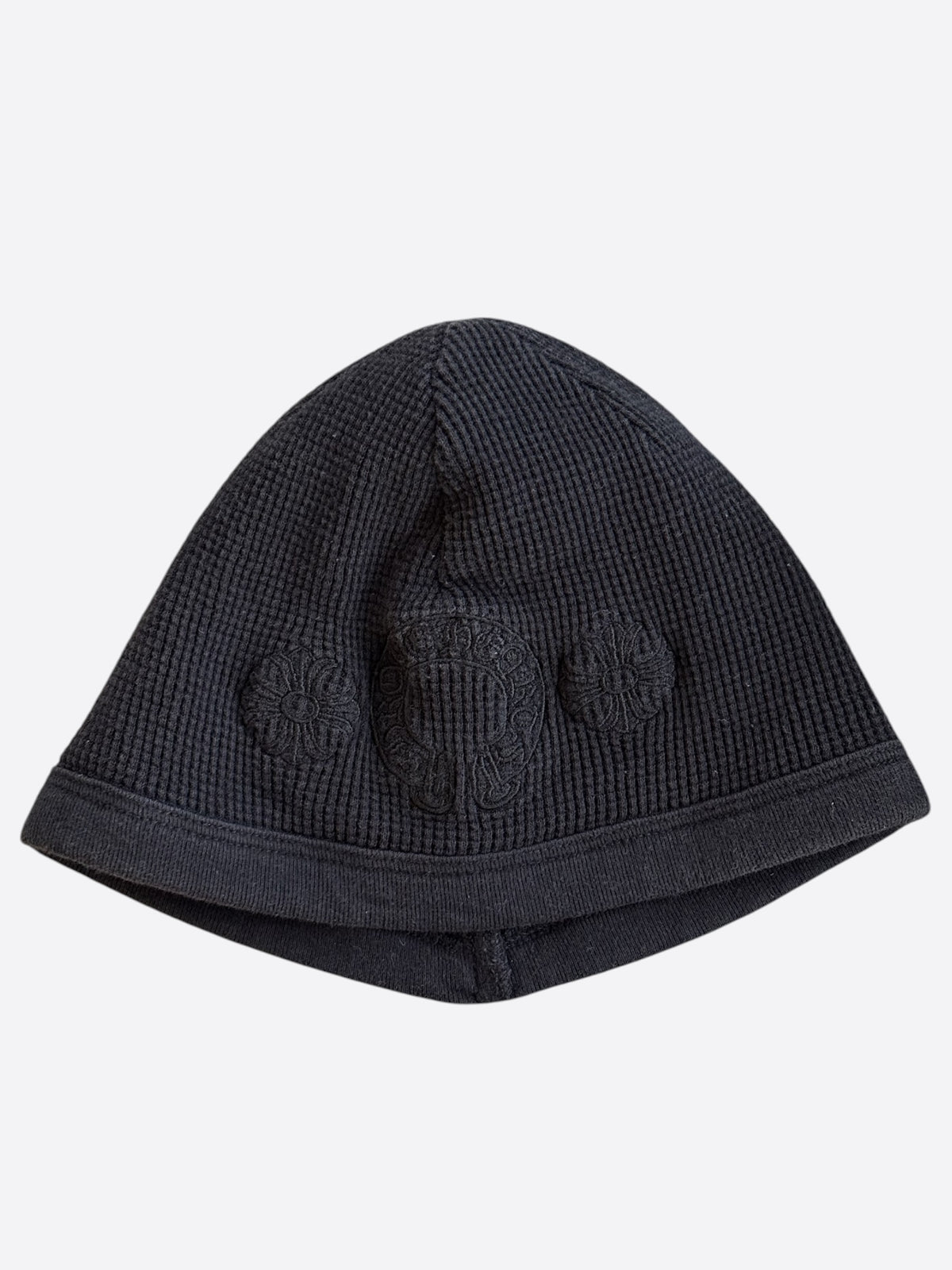 Chrome Hearts Black Embroidered Logo Beanie