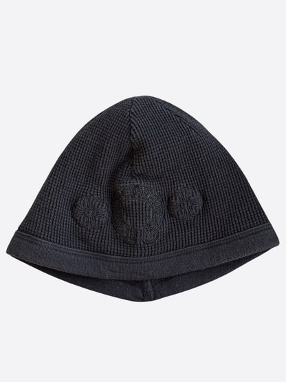 Chrome Hearts Black Embroidered Logo Beanie