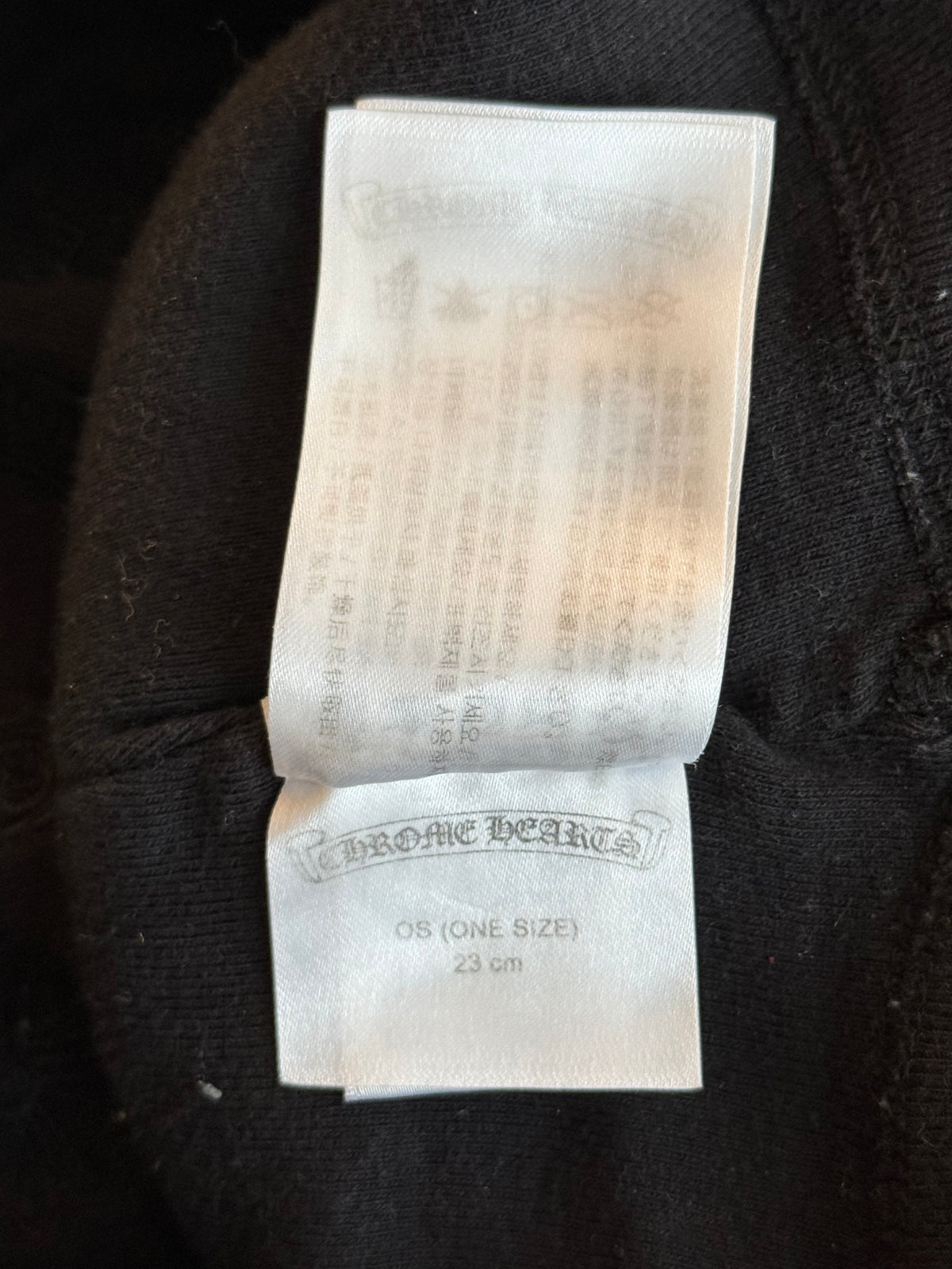 Chrome Hearts Black Embroidered Logo Beanie