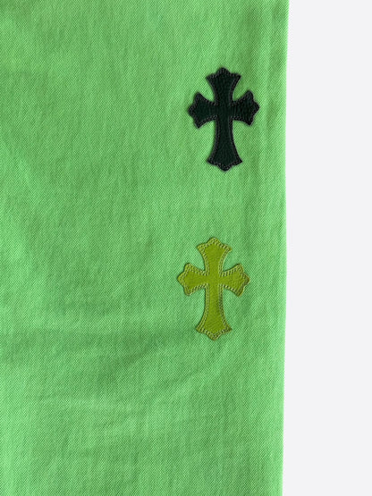 Chrome Hearts Levis Green & Black Cross Patch Jeans