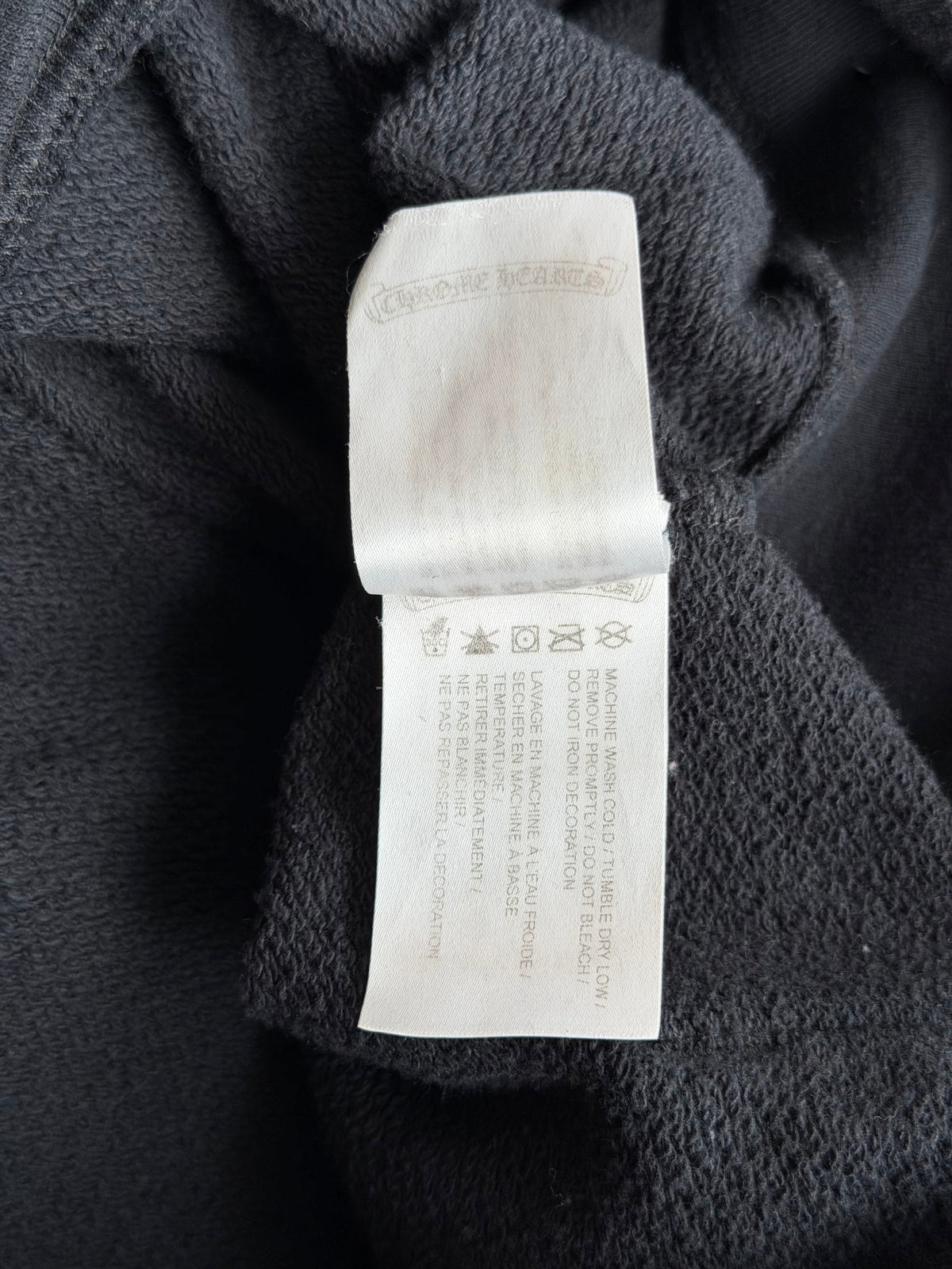 Chrome Hearts Black USA Flag Scroll Logo Hoodie
