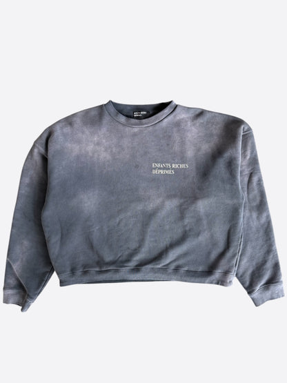 Enfants Riches Deprimes Faded Navy & White Classic Logo Sweater