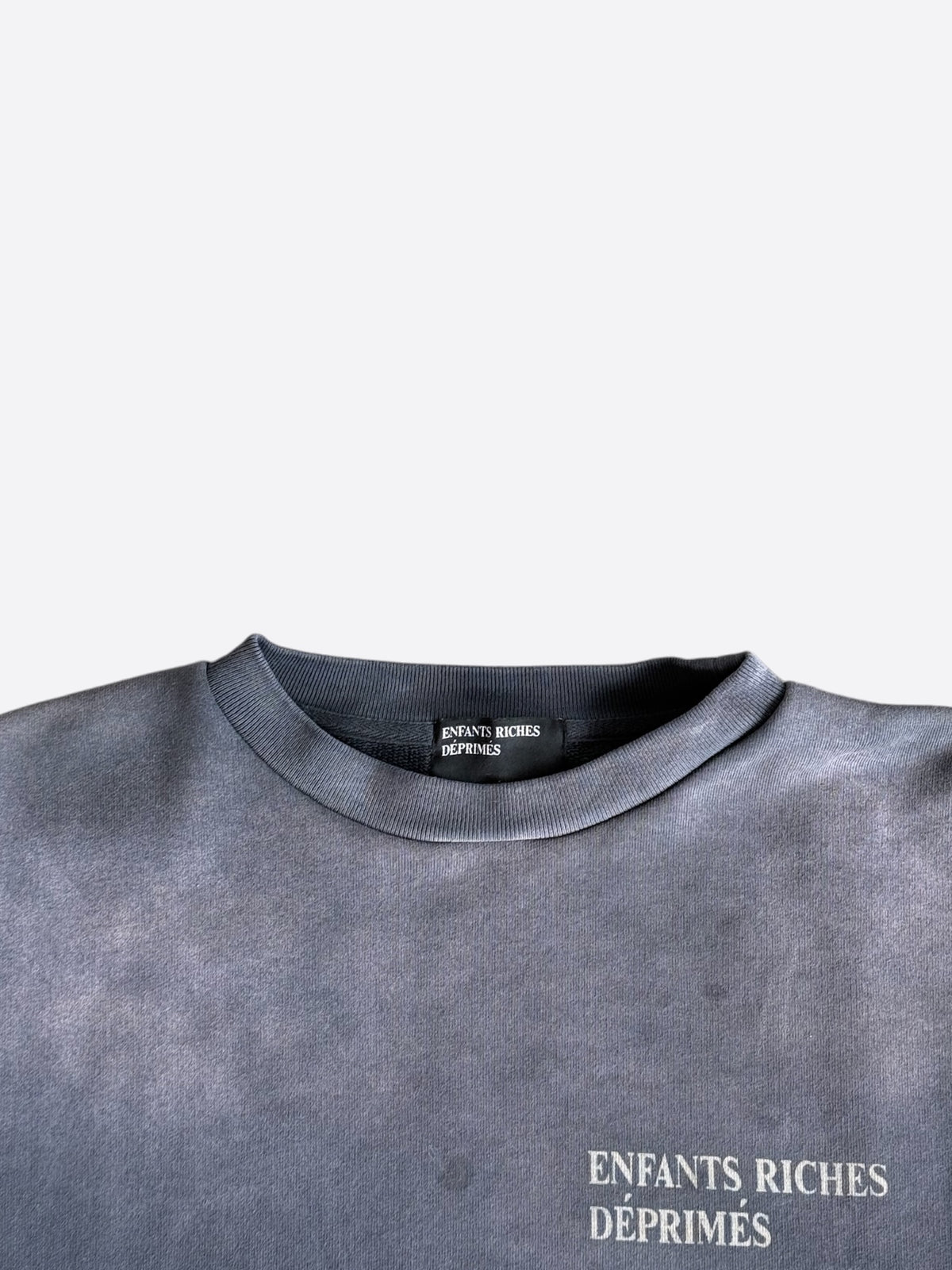 Enfants Riches Deprimes Faded Navy & White Classic Logo Sweater