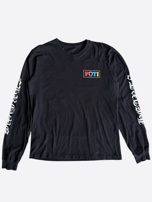 Chrome Hearts Black Multicolor Foti Logo Longsleeve T-Shirt