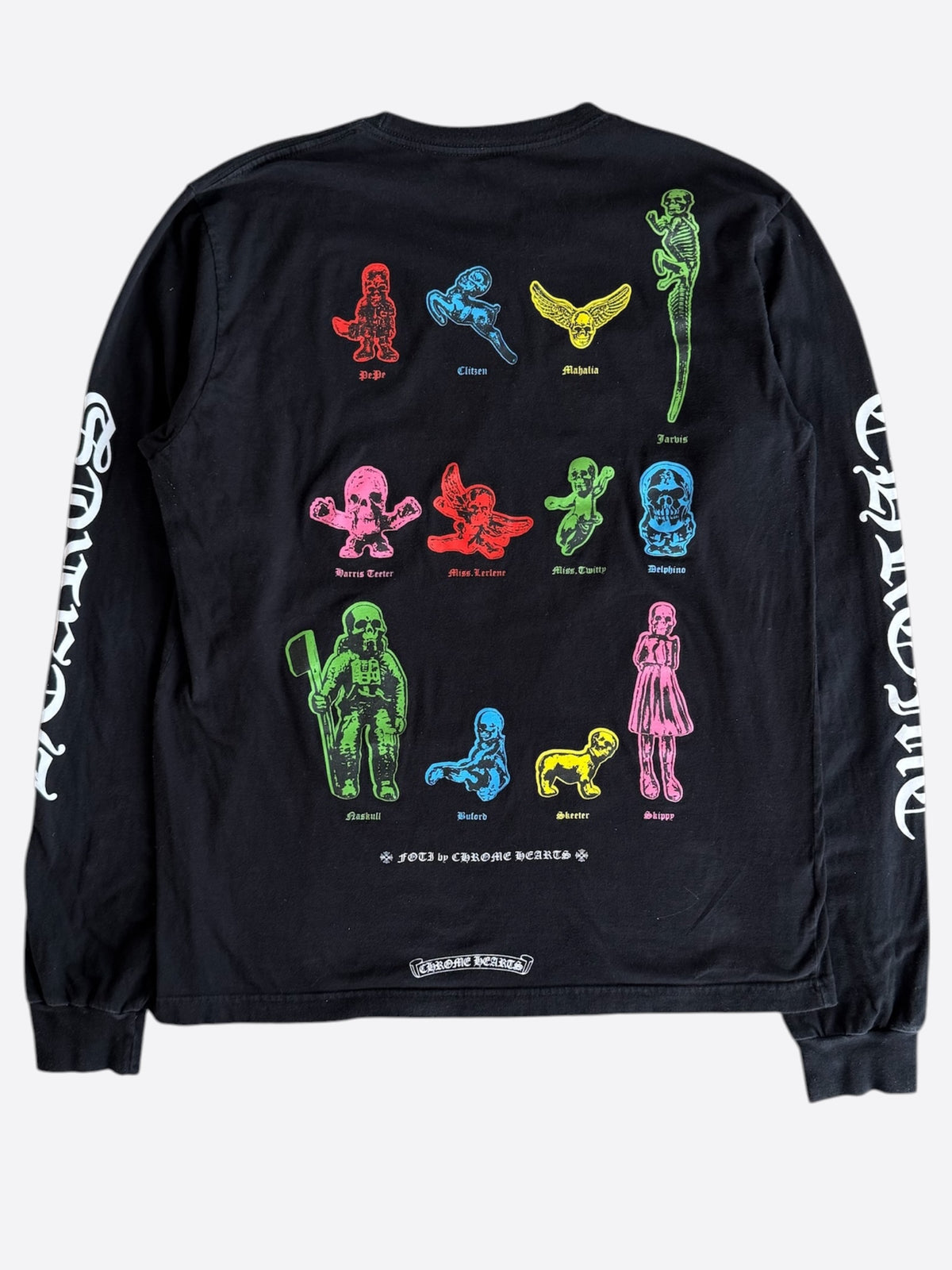 Chrome Hearts Black Multicolor Foti Logo Longsleeve T-Shirt