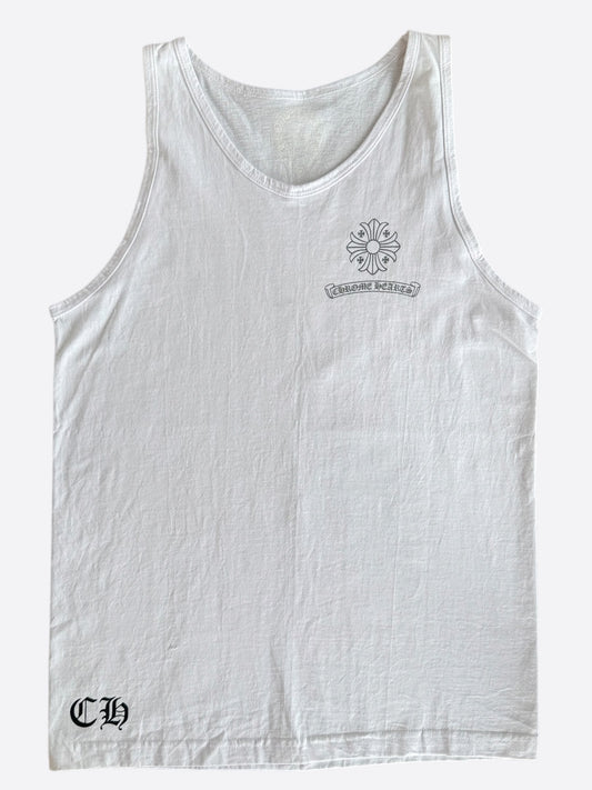 Chrome Hearts White & Black Cross Graphic Tank Top