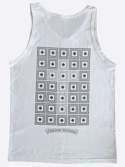 Chrome Hearts White & Black Cross Graphic Tank Top