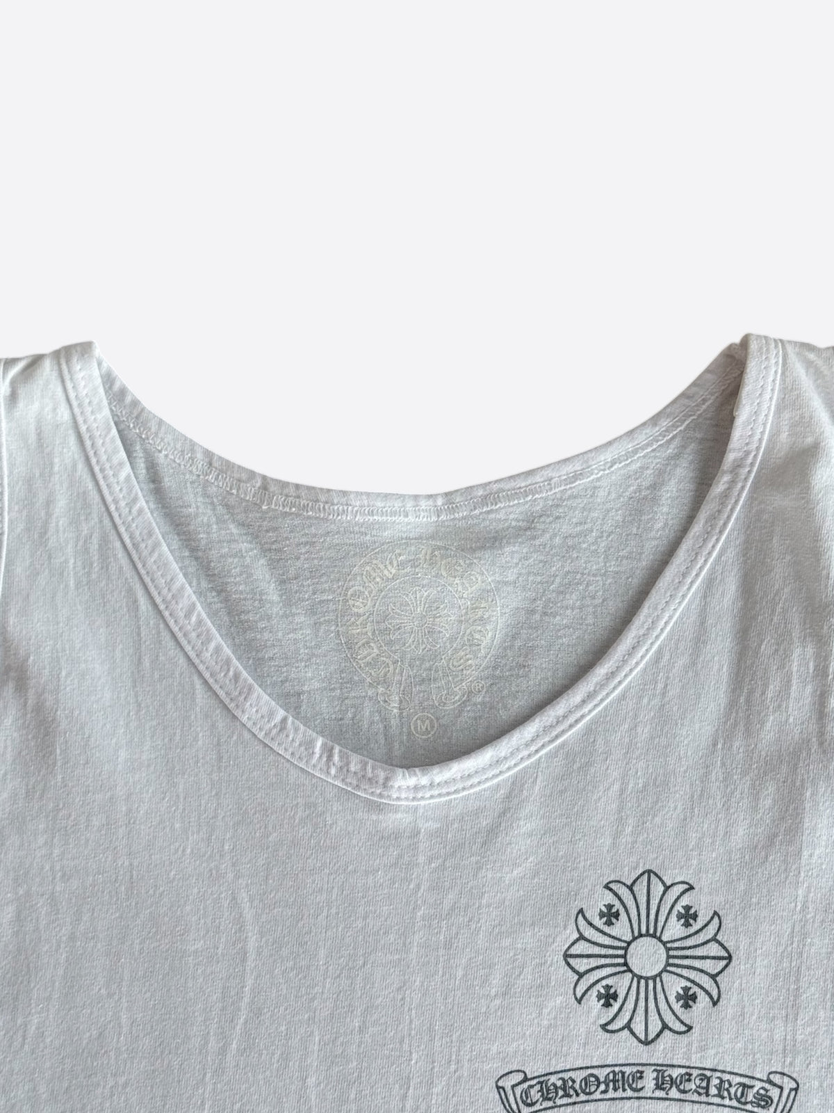 Chrome Hearts White & Black Cross Graphic Tank Top