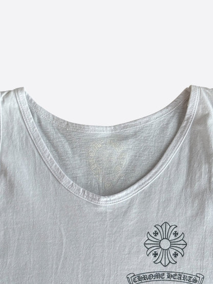 Chrome Hearts White & Black Cross Graphic Tank Top