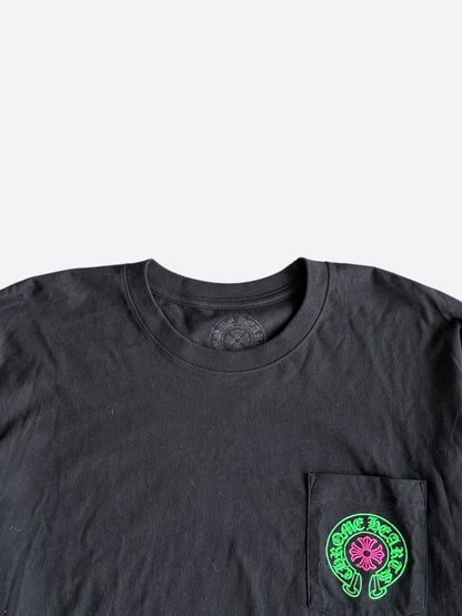 Chrome Hearts Black & Green Staff Horseshoe Logo Longsleeve T-Shirt